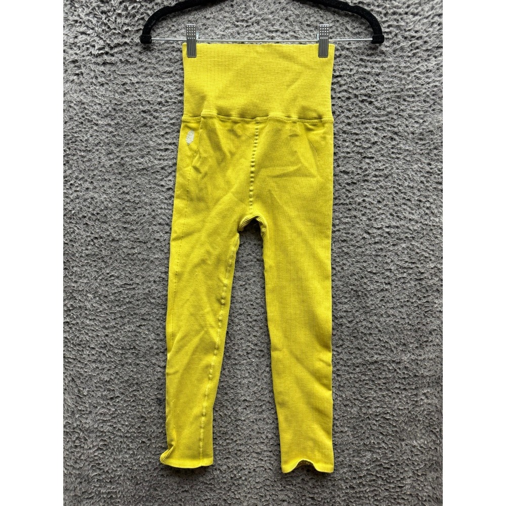 Free People FP Movement High-Rise Happiness Runs Leggings Yellow Womens Size M/L